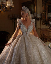 Load image into Gallery viewer, Sequins &amp; Crystal Bridal Gown
