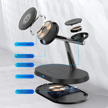 Load image into Gallery viewer, Magnetic Wireless Charging Stand for iPhone 15/14/13/12, iWatch Ultra/8/7/6/5, AirPods 3/2/Pro, Samsung
