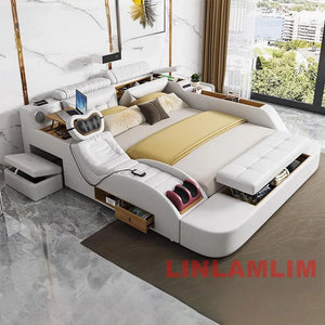 Modern Multifunctional Smart Tech Futuristic Bed