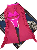 3-Piece Floral Print Knot Front Bikinis