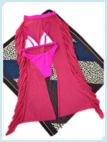 3-Piece Floral Print Knot Front Bikinis