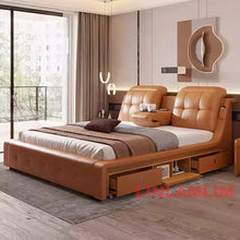 Load image into Gallery viewer, Ultimate Genuine Leather Tech Smart Multifunctional Massage Bed With Projector
