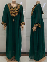 Load image into Gallery viewer, Hooded Abaya Knitted Kaftan Evening Dresses
