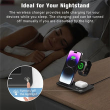 Load image into Gallery viewer, 3 In 1 Wireless Charger Stand Pad For iPhone
