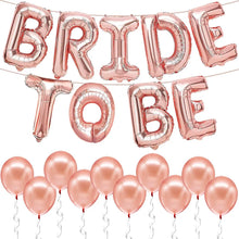 Load image into Gallery viewer, 63pcs Silver White Bride To Be Foil Balloons
