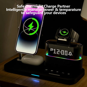 Magnetic Wireless Charging Stand for iPhone 15/14/13/12, iWatch Ultra/8/7/6/5, AirPods 3/2/Pro, Samsung