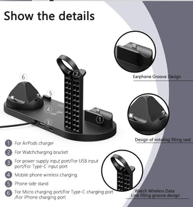 6 in 1 Wireless Charger Stand