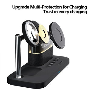 Magnetic Wireless Charging Stand for iPhone 15/14/13/12, iWatch Ultra/8/7/6/5, AirPods 3/2/Pro, Samsung