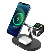 Load image into Gallery viewer, Magnetic Wireless Charging Stand for iPhone 15/14/13/12, iWatch Ultra/8/7/6/5, AirPods 3/2/Pro, Samsung
