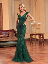 Load image into Gallery viewer, Sleeveless Sequin Evening Dress

