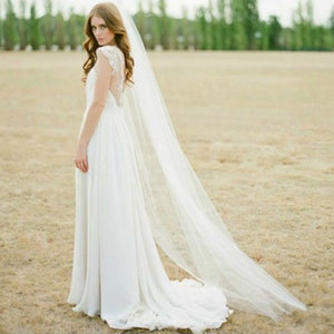 White Ivory Wedding Veil
