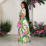 Floral Printed Chic Two 2 Piece Set