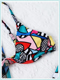 3-Piece Floral Print Knot Front Bikinis