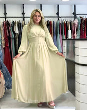 Load image into Gallery viewer, Chiffon Studded A-line Abayas for Women
