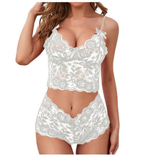 Load image into Gallery viewer, Thin Lace Flower Printed Underwear Suit
