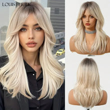 Load image into Gallery viewer, Synthetic Heat-Resistant Blonde Highlights Wigs
