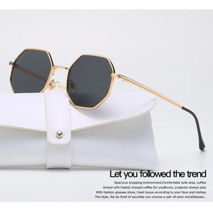 New Polygonal Metal Sunglasses