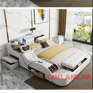 Modern Multifunctional Smart Tech Futuristic Bed