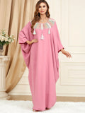 Tassel Bat Sleeve Caftan Abayas