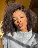 Kinky Afro Curly Wigs With Bangs