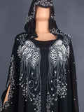 Bat Sleeve Abaya Diamond Kaftan Abaya