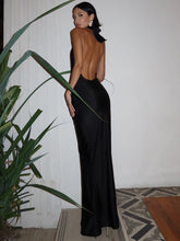 Load image into Gallery viewer, Sexy Backless High Slit Halter Dress
