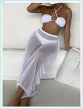 3-Piece Floral Print Knot Front Bikinis