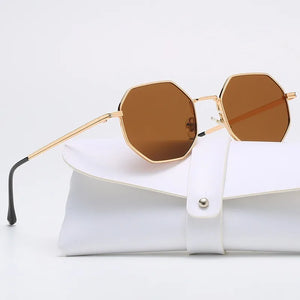 New Polygonal Metal Sunglasses