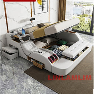 Modern Multifunctional Smart Tech Futuristic Bed