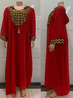 Hooded Abaya Knitted Kaftan Evening Dresses