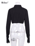 Flare Sleeve Asymmetry White Crop Top