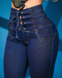 Casual High Waist Skinny Jeans