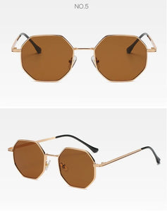 New Polygonal Metal Sunglasses