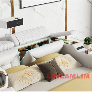 Modern Multifunctional Smart Tech Futuristic Bed