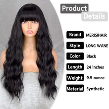 Load image into Gallery viewer, Synthetic Long Multi-Colour Curly Wig with Bangs
