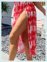 3-Piece Floral Print Knot Front Bikinis