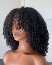 Load image into Gallery viewer, Kinky Afro Curly Wigs With Bangs
