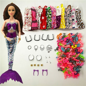 33 Item Accessories Set & Dress Clothes for Barbie Doll