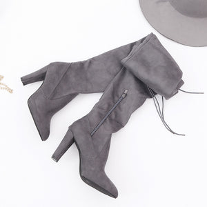 Sexy Suede Leather Party Boots