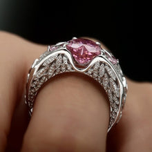 Load image into Gallery viewer, Multicolor Sterling Silver Princess Heart Zircon Engagement Rings
