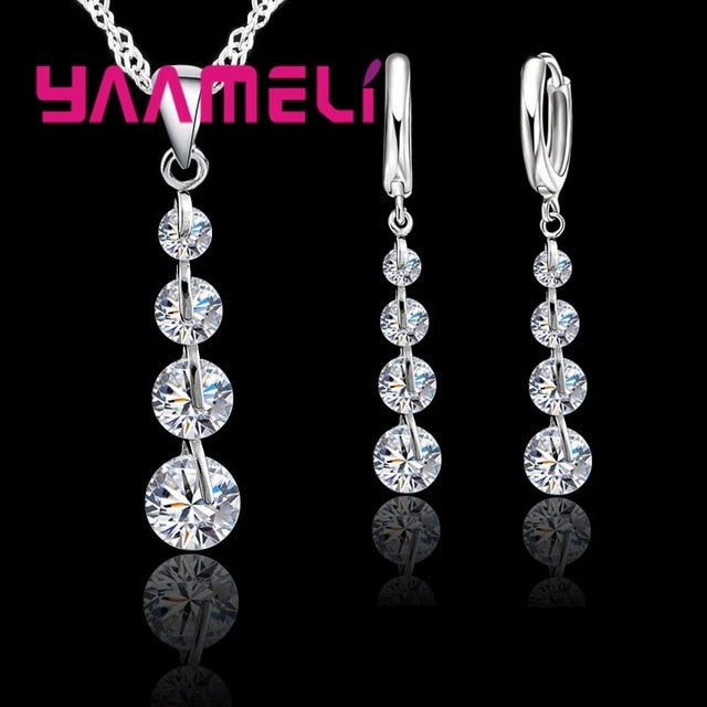 Exquisite Sterling Silver Bridal Jewelry Sets