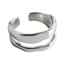 Load image into Gallery viewer, Geometric Layer Smile Face Adjustable Rings
