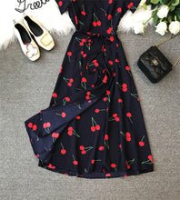 Load image into Gallery viewer, Floral Chiffon Wrap Dress
