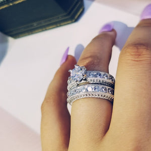 Sterling Silver Luxury Wedding Ring