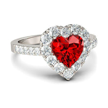 Load image into Gallery viewer, Red Color Zircon Sterling Silver Ring
