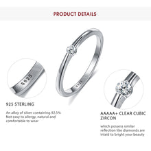 Load image into Gallery viewer, Sterling Silver Cute Zircon Round Geometric Ring
