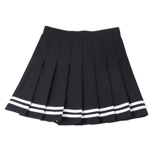 High Waist Pleated Mini Skirt