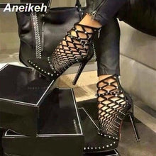 Load image into Gallery viewer, Gladiator Rivet Studded Ankle Boots
