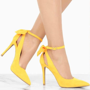 Pointed Toe Bowknot Pumps