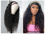 Human Hair Headband Scarf Wig